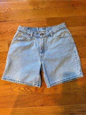 Levi's 967 Relaxed Fit Light Blue Denim Shorts- Vintage Orange Tab